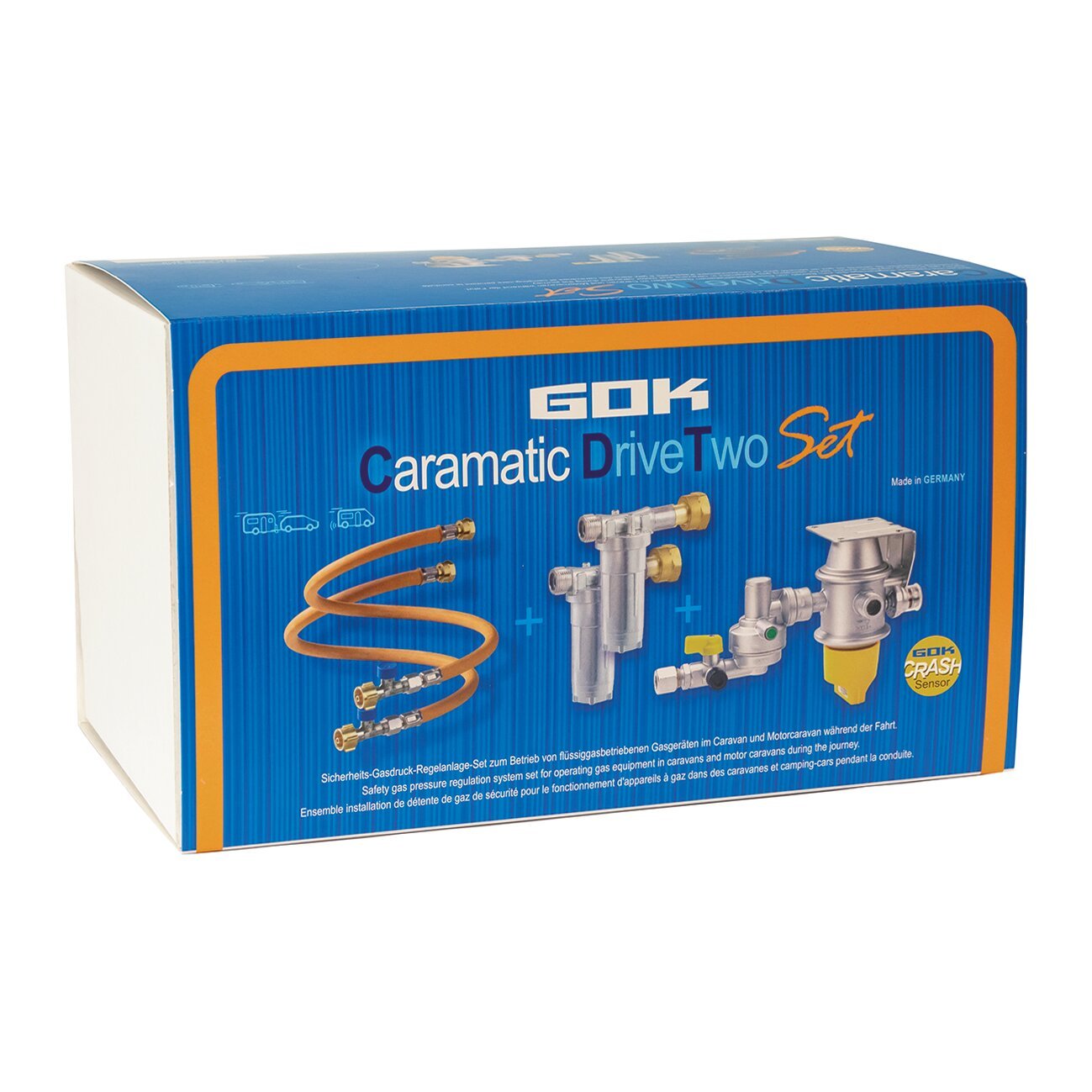 Set cu regulator si filtre pentru rulote/autorulote - Caramatic DriveTwo orizontal - CampShop.ro