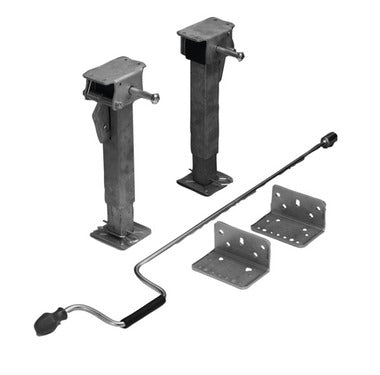 Sistem calare autorulota manual, Universal, set 2 picioare autorulota cu manivela 290 - 490 mm - CampShop.ro