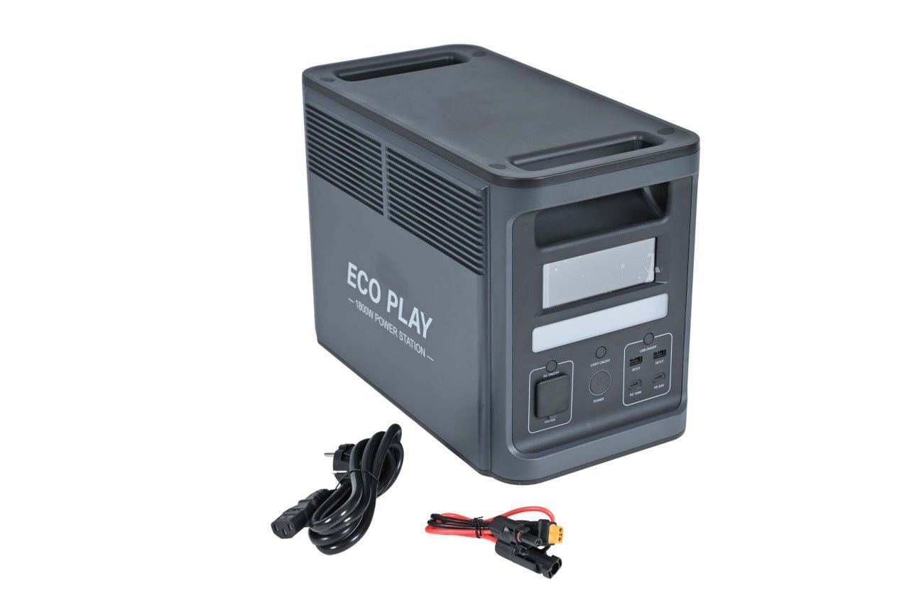 Statie curent portabila ECO PLAY, 1800W (1536 Wh), LiFePO4, model EP1800 - CampShop.ro