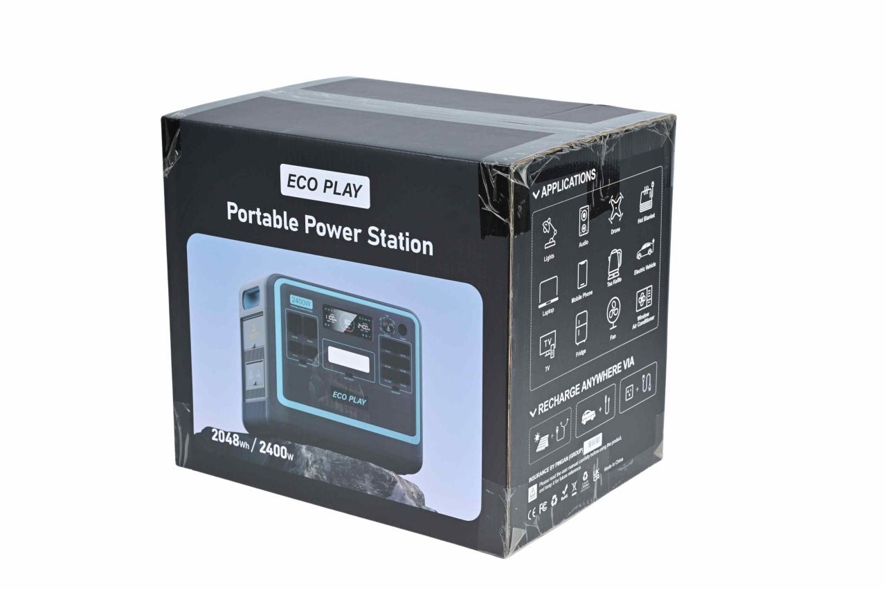 Statie curent portabila ECO PLAY, 2400W (2048 Wh), LiFePO4, model SYD2400 - CampShop.ro