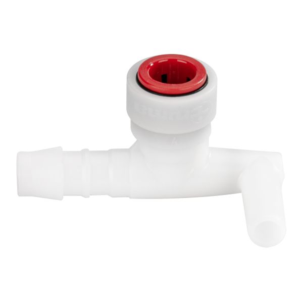 Supapa de racordare în unghi JG 10/TB 10 mm roșu pentru Truma Combi D6, D6 E - CampShop.ro