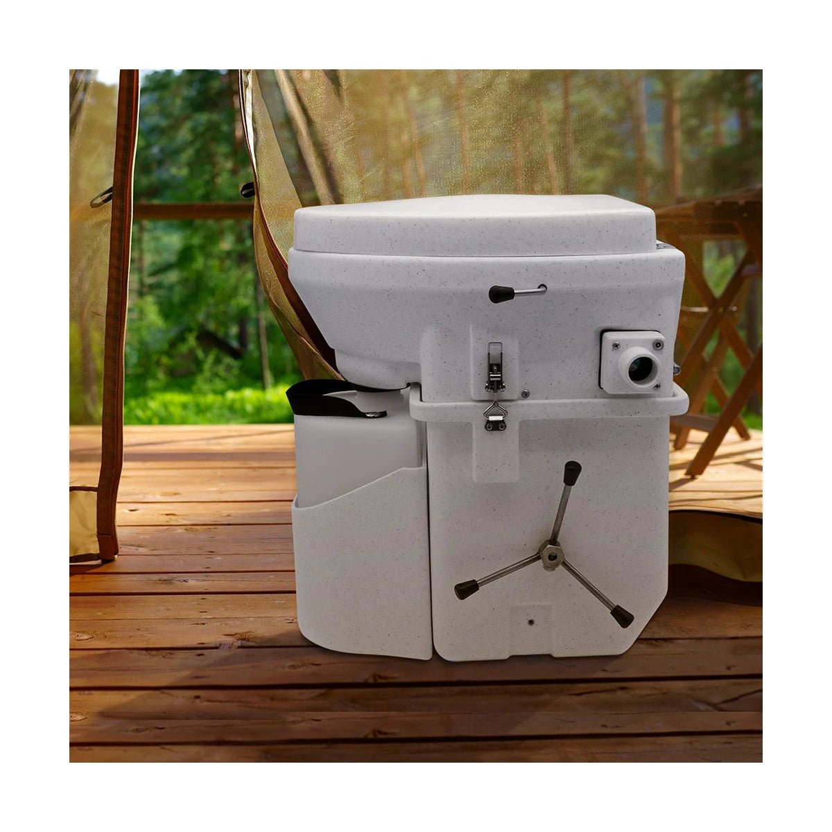 Toaleta cu compost Nature's Head® cu maner Tip „Paianjen” – pentru rulota, autorulota, camping sau camioane de expediție, 12V - CampShop.ro