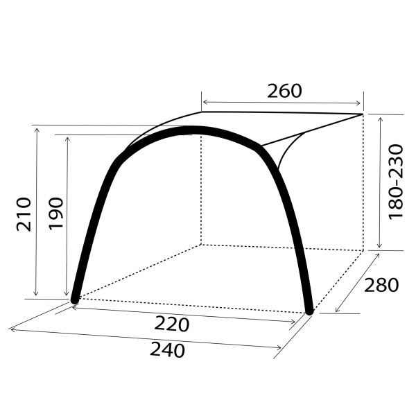 Umbrar Sun Canopy SKIA Camper pentru Van si Rulota, BRUNNER - CampShop.ro