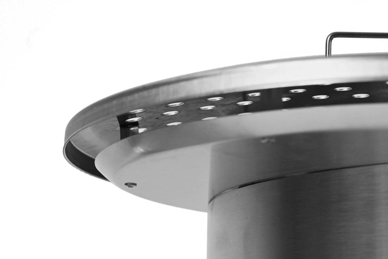 Vatră de foc din Inox 304 cu Stand, Husă de transport si Capac Inox – Ø50 cm - CampShop.ro