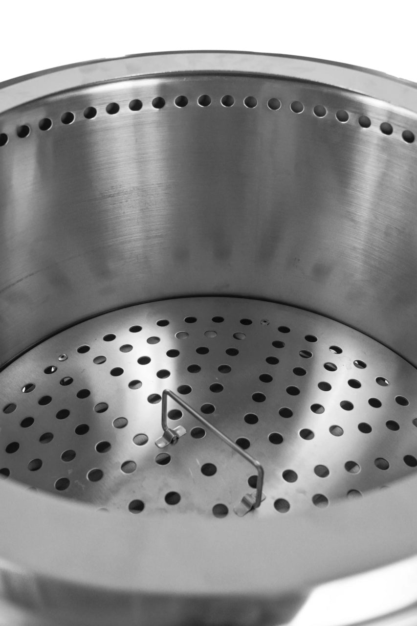 Vatră de foc din Inox 304 cu Stand, Husă de transport si Capac Inox – Ø50 cm - CampShop.ro