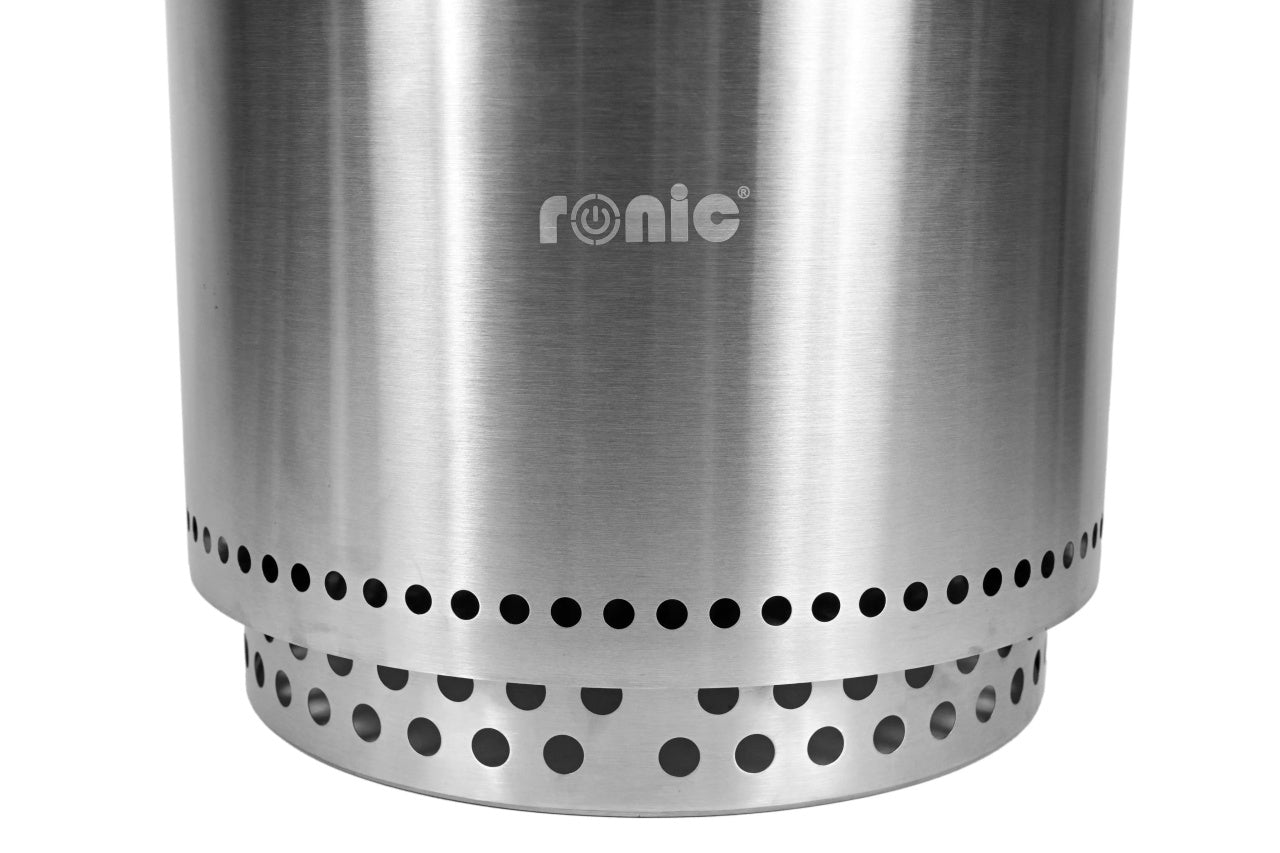 Vatră de foc din Inox 304 cu Stand, Husă de transport si Capac Inox – Ø50 cm - CampShop.ro