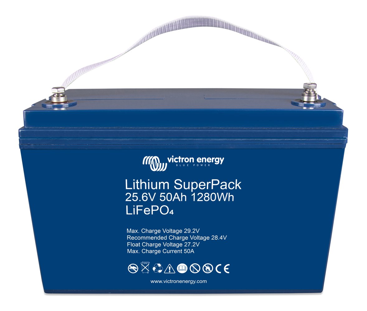 Acumulator LiFePO4 Victron Energy Lithium SuperPack 25,6V/50Ah (M8) - CampShop.ro