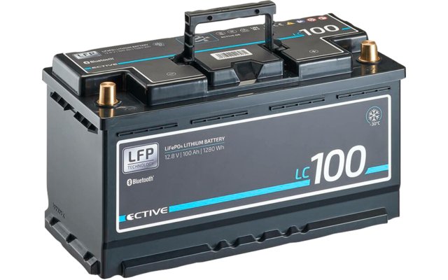 Acumulator pe baza de litiu (LiFePO4) ECTIVE LC & LT BT 12V, 100 Ah - CampShop.ro