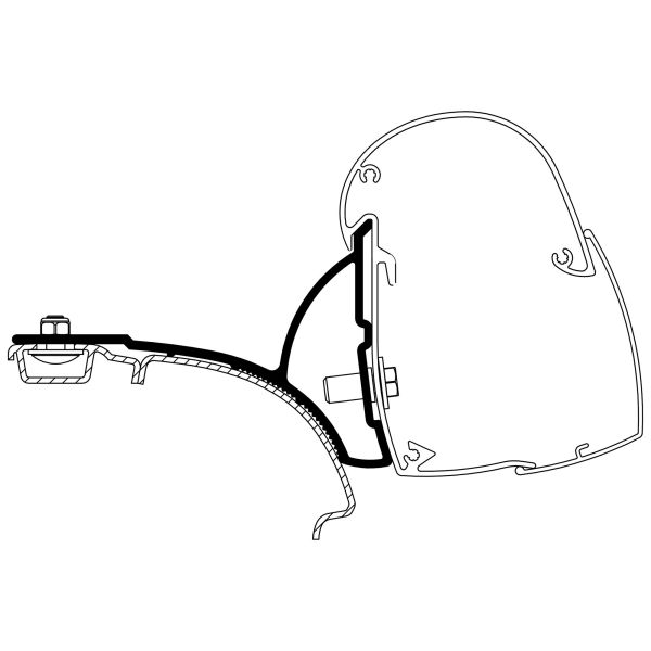 Adaptor pentru montaj Marchiza THULE 5102 - VW T5 / T6 Minivan cu sina tip C - campshop.ro