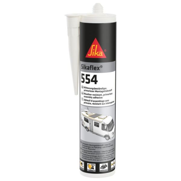 Adeziv dedicat pentru rulote / autorulote (inclusiv panouri solare) SIKAflex 554 - campshop.ro