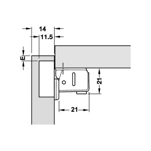 Balama brat scurt pt. dulap interior rulota/ autorulota, 2 bucati, HAFELE - campshop.ro