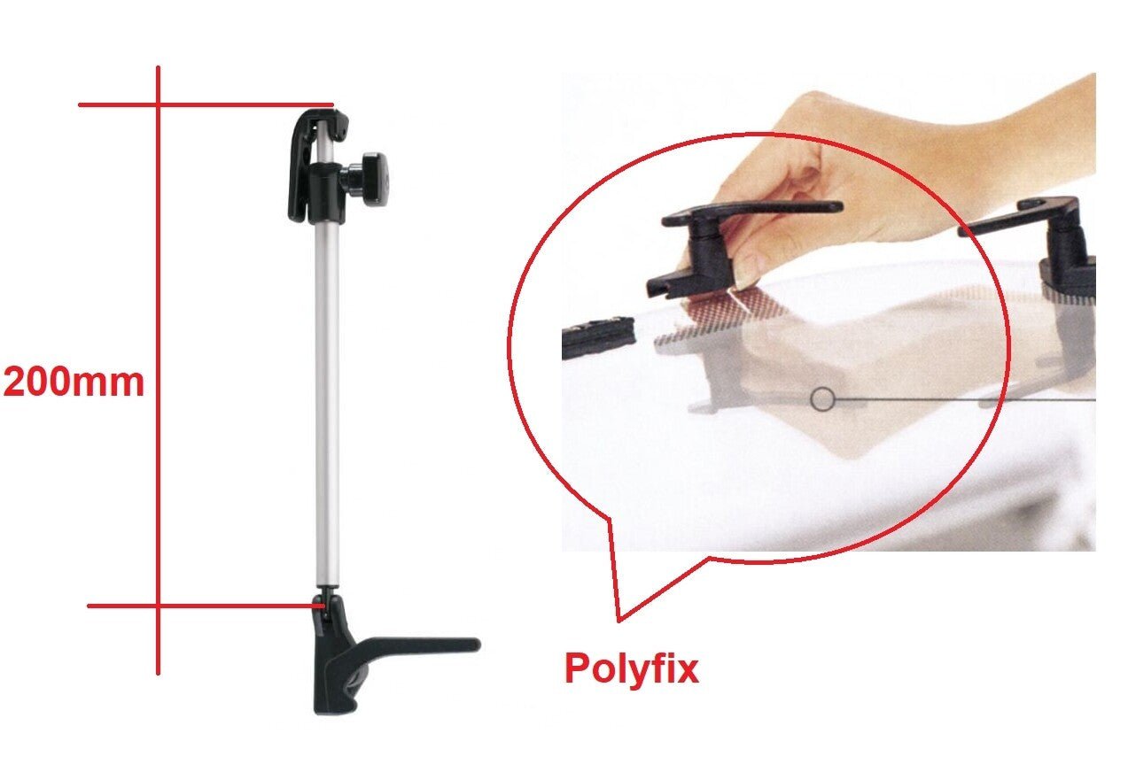 Brat extensie/deschidere pentru fereastra rulota/autorulota, ajustare continua, prindere Polyfix, POLYPLASTIC - campshop.ro