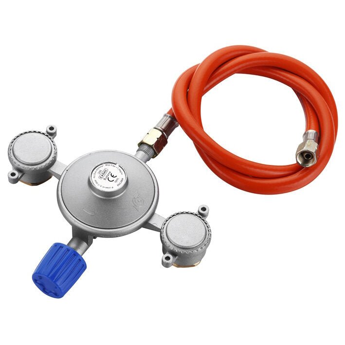 CADAC Dual Power Pak – Regulator portabil cu două cartușe de gaz EN417 + furtun 85 cm, alimentare camping și camping - stove - CampShop.ro