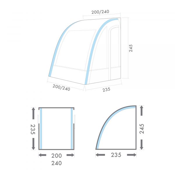Cort partial pentru rulota WESTFIELD Lynx - campshop.ro
