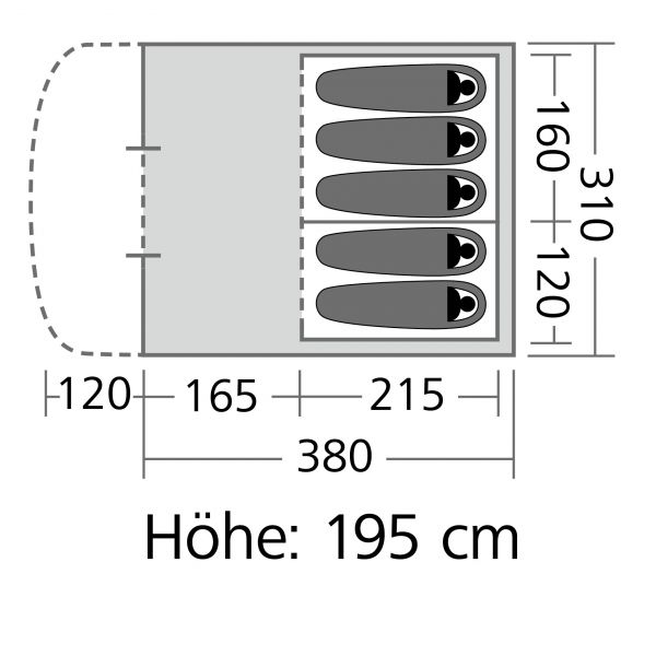 Cort tunel COLEMAN Rocky Mountain 5 Plus XL - campshop.ro