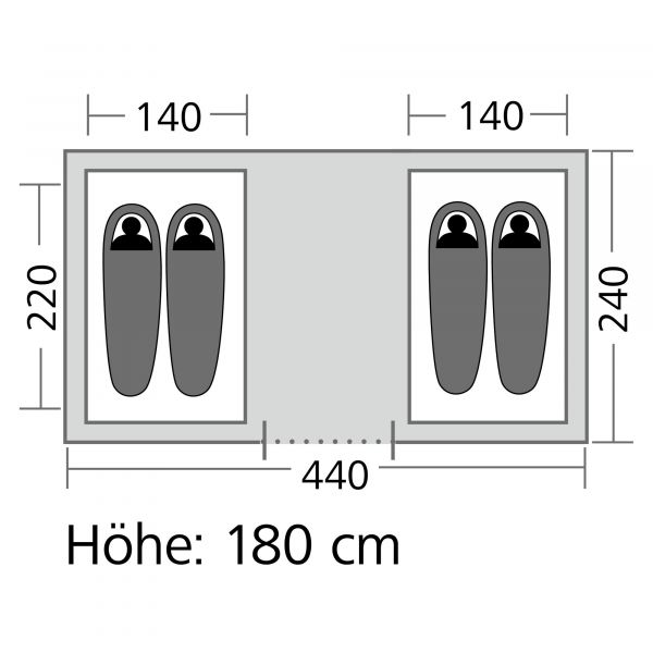 Cort Vis-a-Vis HIGH PEAK Tauris - campshop.ro