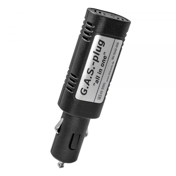 Detector, senzor, detectie scapari gaz pentru rulota, autorulota, cu alimentare la priza bricheta, tip: all in one, THITRONIK G.A.S. - campshop.ro