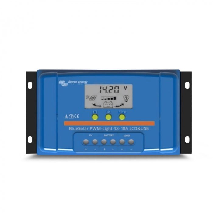 Incarcator solar LCD&USB 48V-10A Victron Energy BlueSolar PWM-LCD&USB 48V-10A - CampShop.ro
