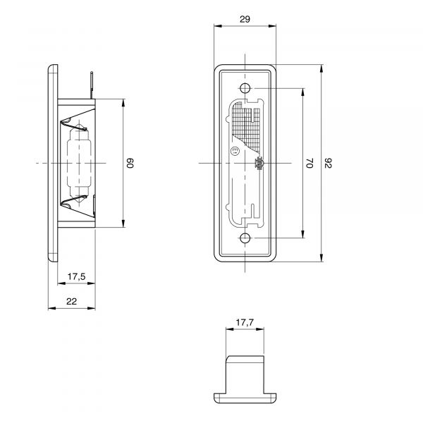 Lampa JOKON pentru placuta numar rulote - campshop.ro