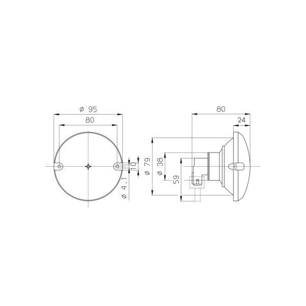 Lampa JOKON Semnalizator spate galben transparent - campshop.ro