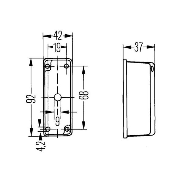 Lampa pentru gabarit rulote /autorulote, 4W, Forvia, HELLA - campshop.ro