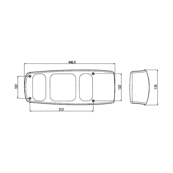 Lampa stop pentru rulota / autorulota, HELLA Caraluna I - campshop.ro