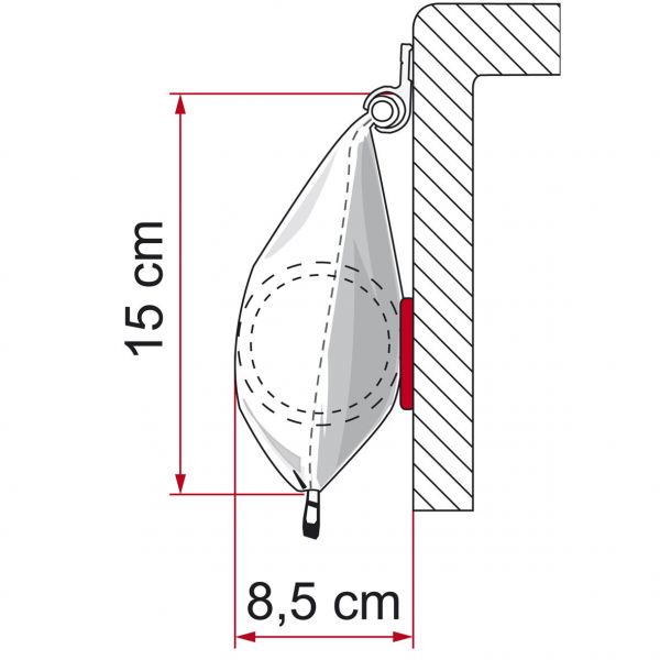 Marchiza in saculet pentru perete rulota Fiamma Caravanstore XL - campshop.ro