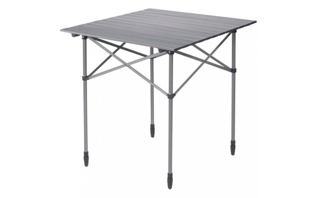 Masa camping din aluminiu, cu blat roll top si husa, 70 x 70 cm, BERGER - CampShop.ro