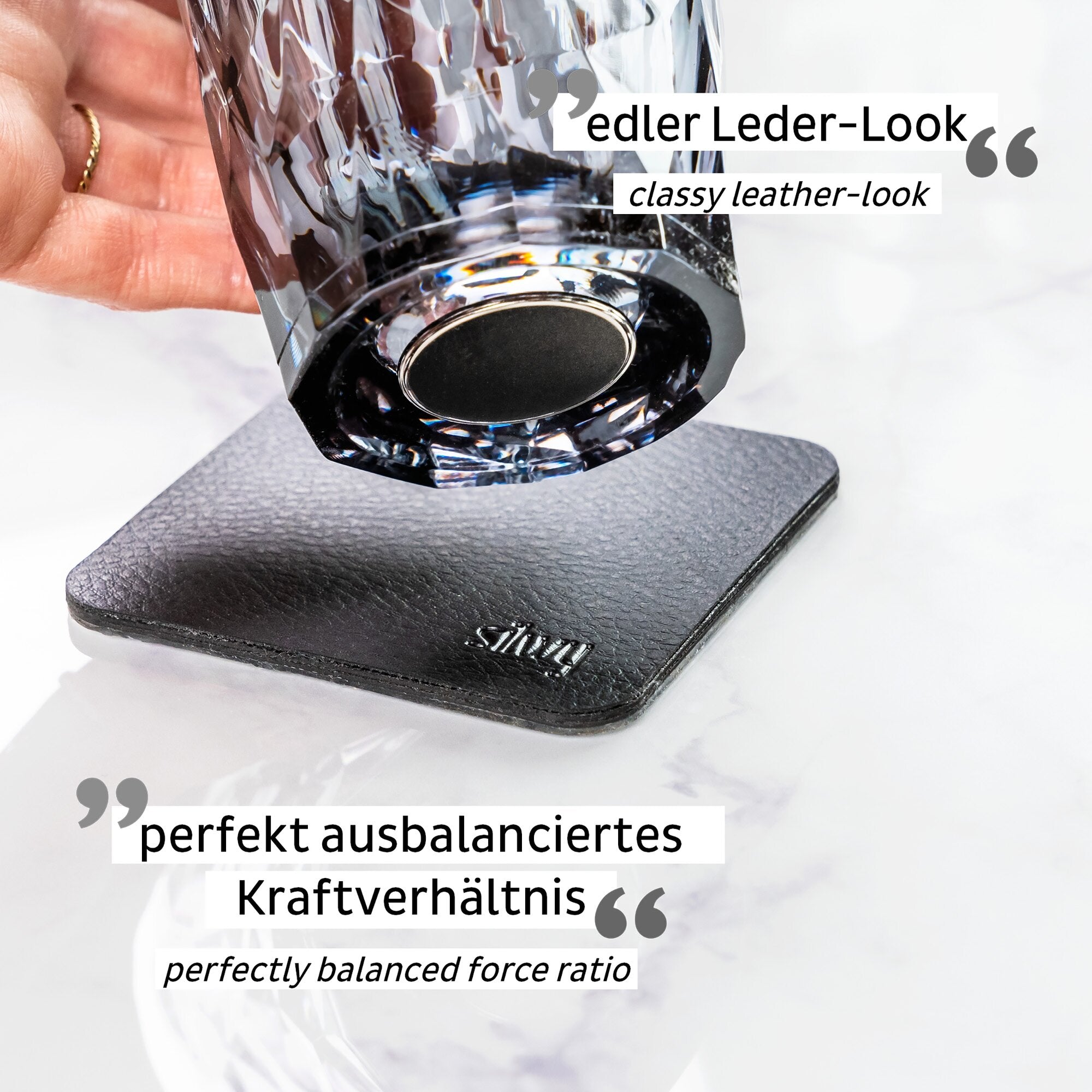 Pahare magnetice SILWY din plastic pentru whisky 250 ml, set de 2, gri fumuriu - CampShop.ro