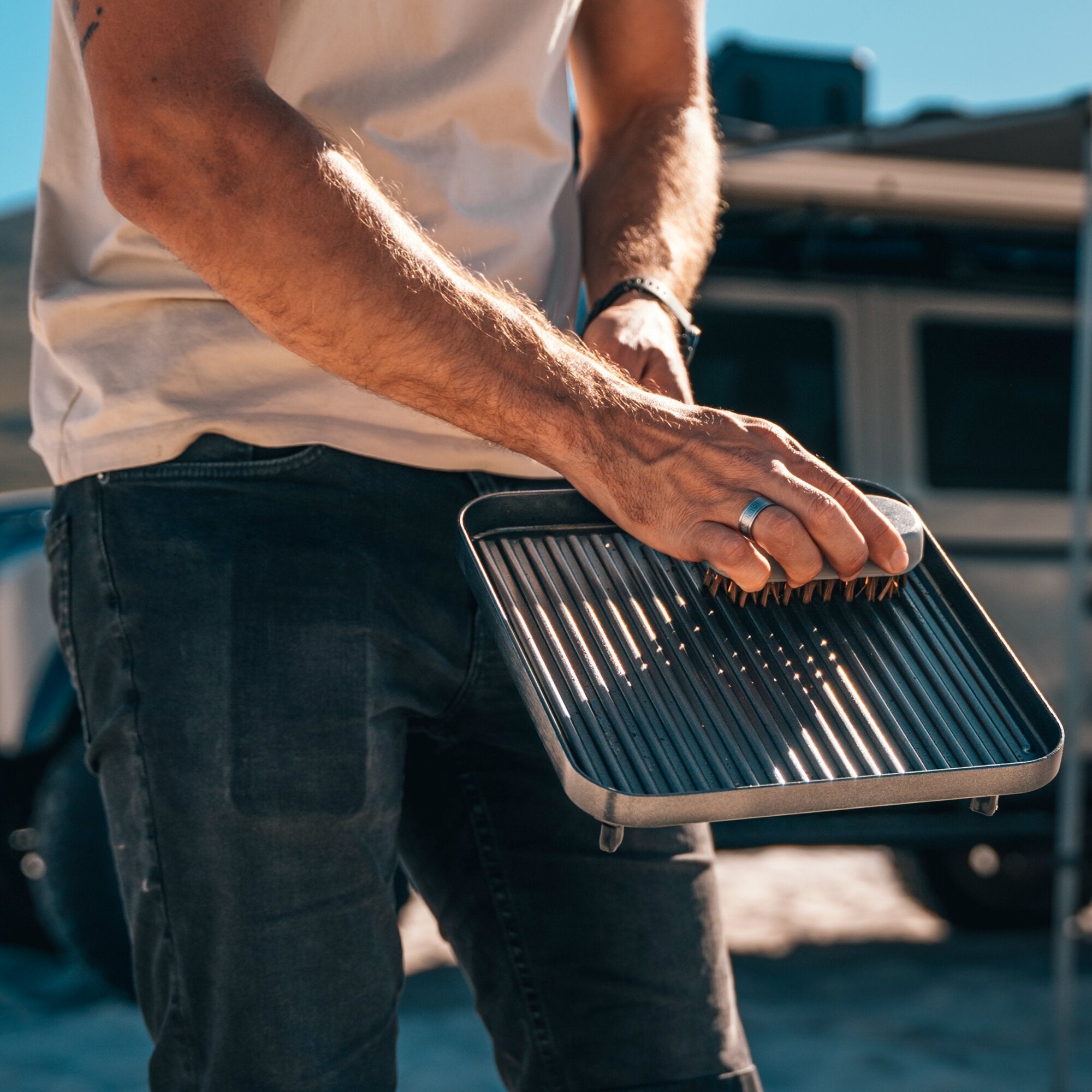 Perie din plastic pentru grătar, Soft Soak 13 x 6 x 5 cm, Cadac - CampShop.ro