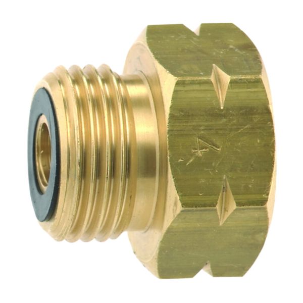 Piesa adaptor butelie Romania pt. trecerea/conectarea la racord/furtun/regulator gaz cu filet Germania, GOK - campshop.ro