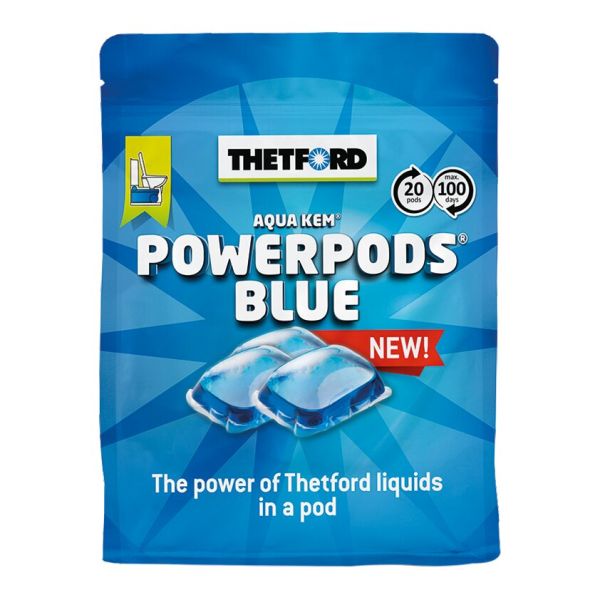 Plicutele toaleta portabila, rulota sau autorulota PowerPods BLUE, THETFORD - campshop.ro