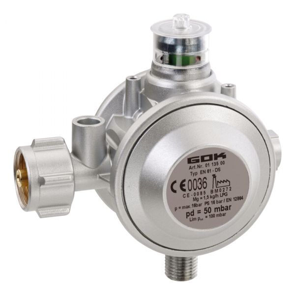 Regulator gaz joasa presiune, 50 mbar, 1,5 kg/h, GOK - campshop.ro