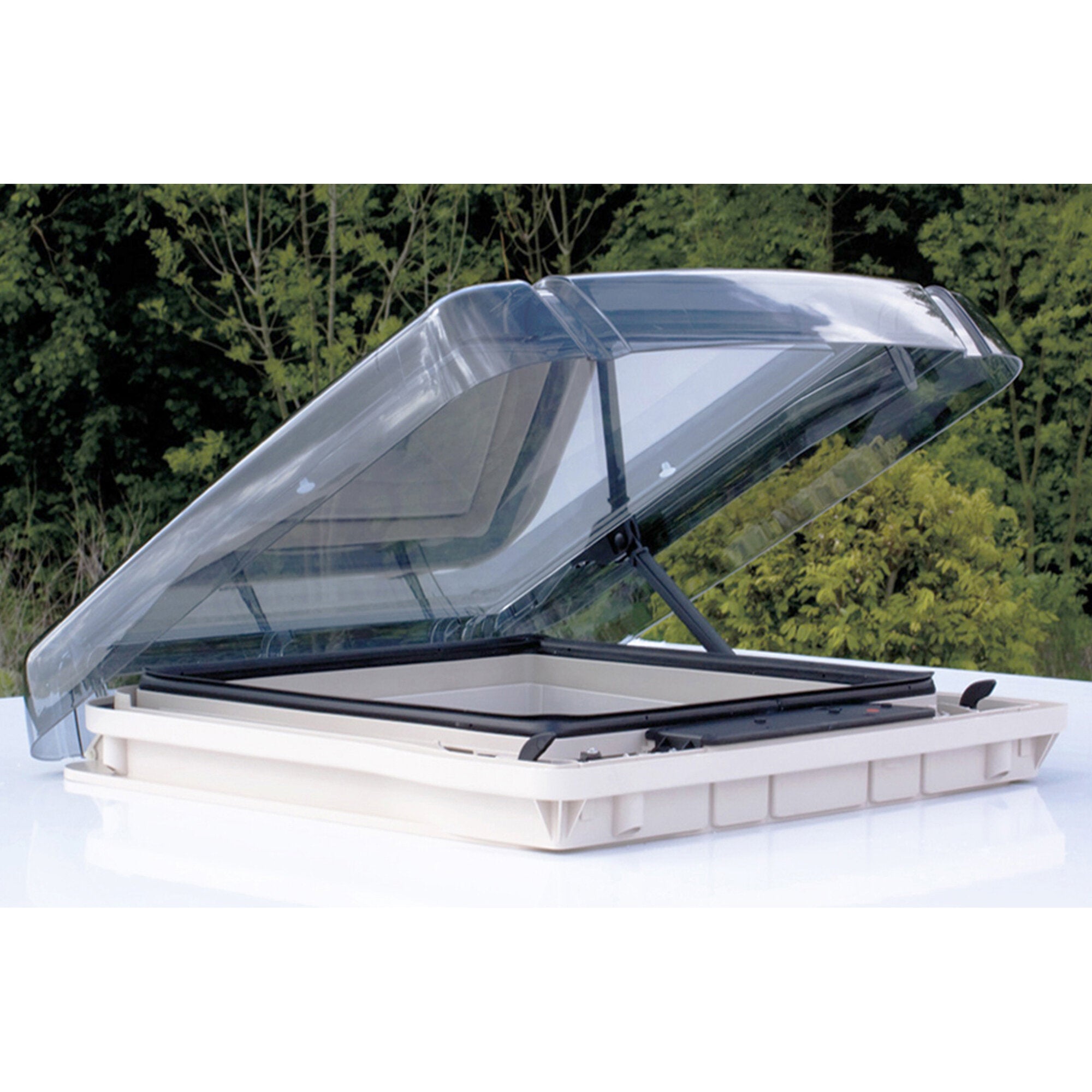REMItop Vario II, trapă de acoperiș pentru rulota sau autorulota, 900 x 600 mm, cu manivelă, REMIS - CampShop.ro