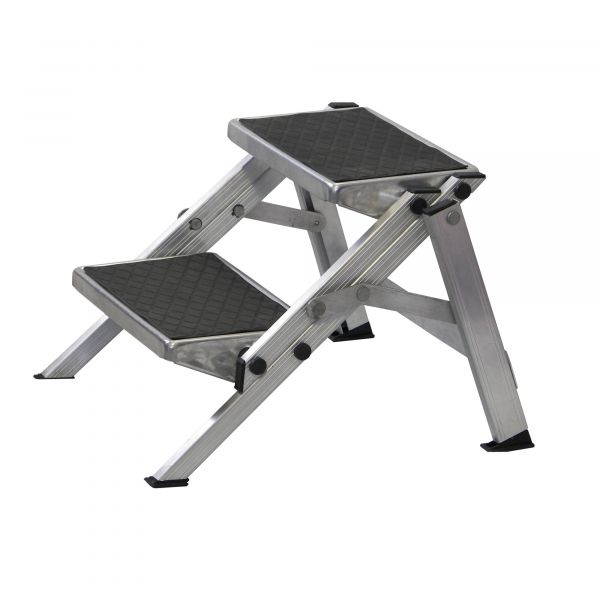 Scară dublă pliabilă din aluminiu HEUSSER - campshop.ro