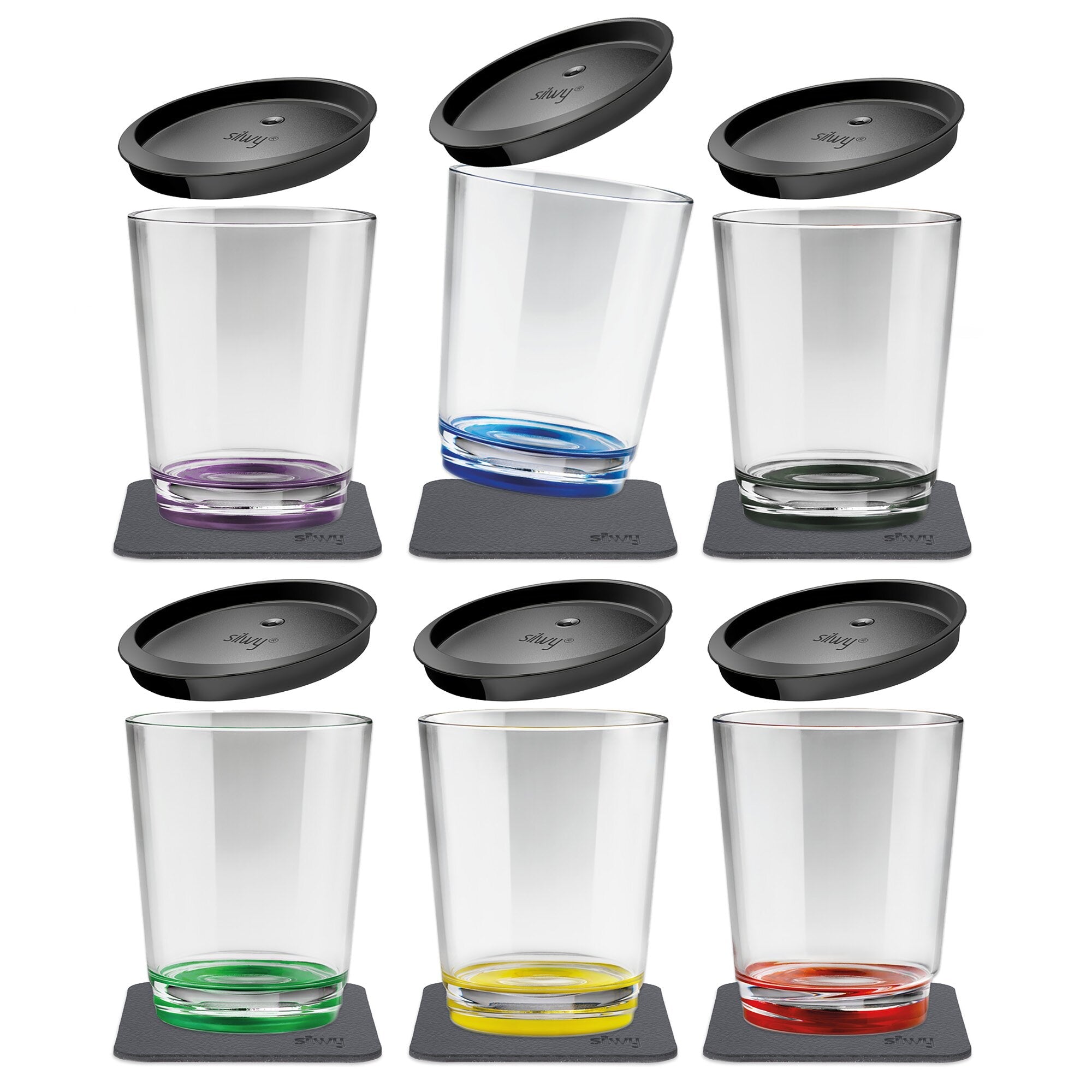 Set de 6 pahare magnetice din plastic SILWY - CampShop.ro