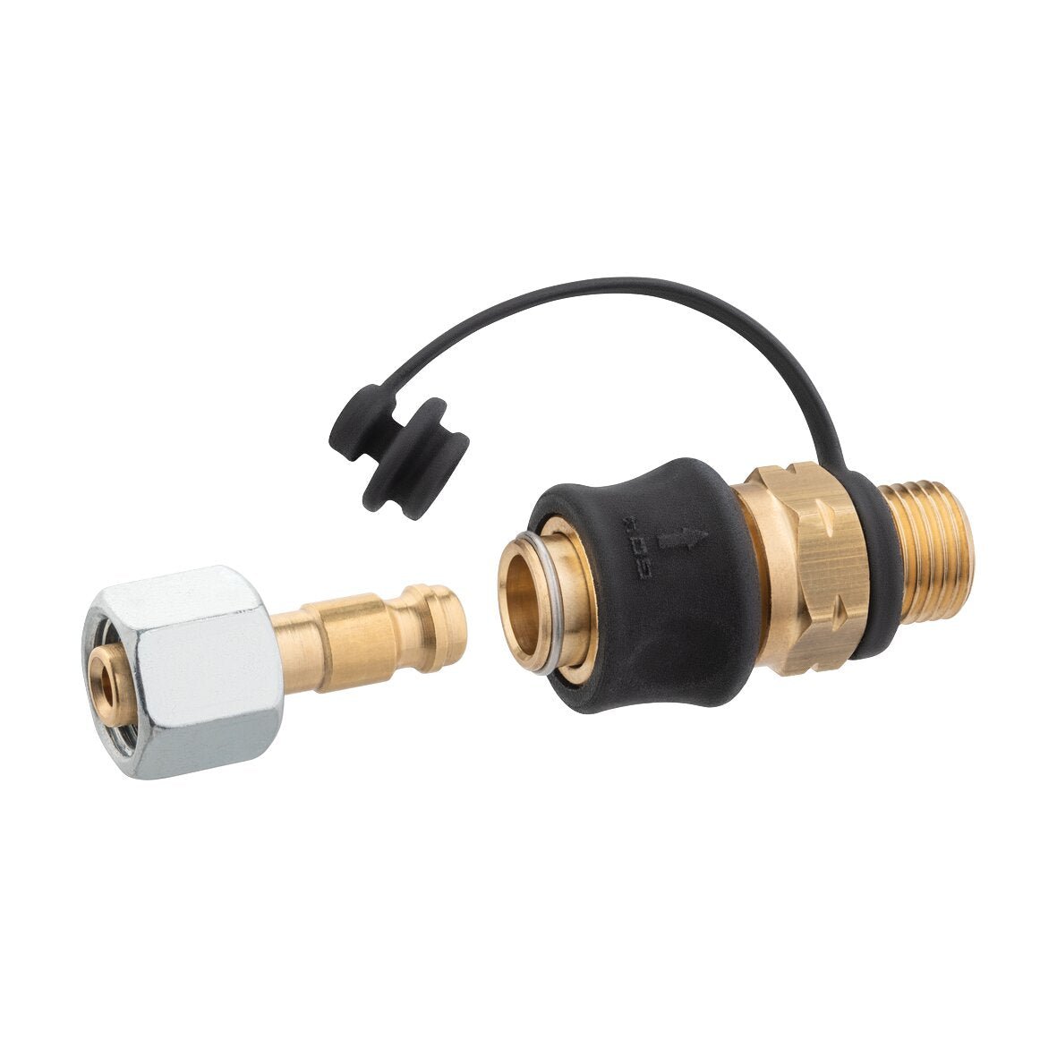 Set de cuple rapide (Quick Release), drept. GOK tip SKU - QR G 1/4 LH - KN x SKU și 2x STN x G 1/4 LH - ÜM - CampShop.ro