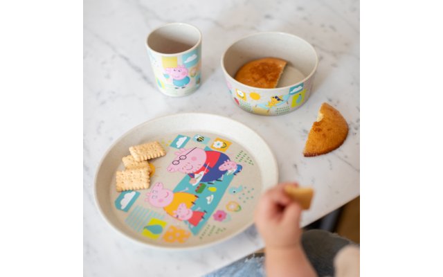 Set vesela camping, 3 piese KOZIOL Connect Peppa Pig (Purcelusul Peppa) - campshop.ro