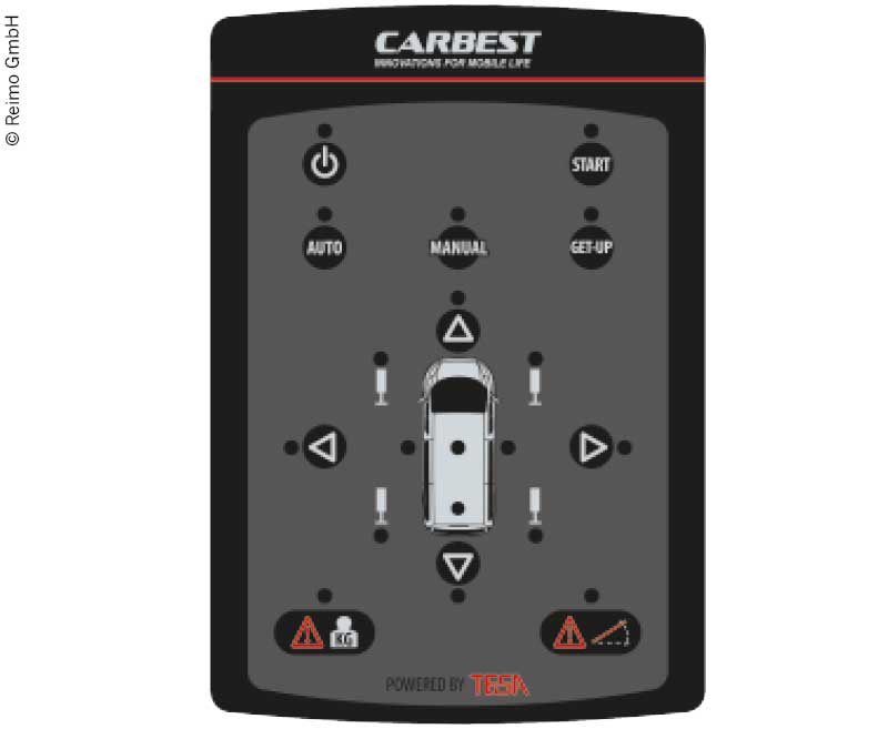 Sistem electronic de nivelare a autorulotelor/VAN-urilor CARBEST (4 picioare, pana la 5 tone) - campshop.ro