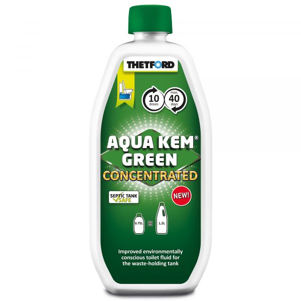 Solutie pentru caseta toaleta rulota, autorulota sau portabila, Aqua Kem Green Concentrat, THETFORD - campshop.ro