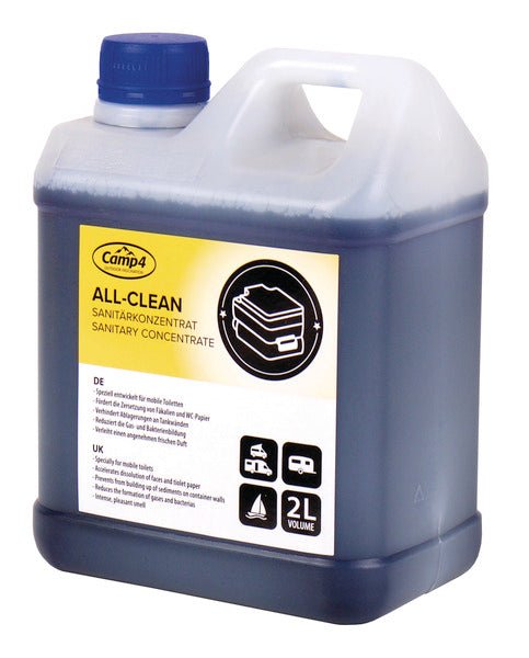 Solutie sanitara concentrata pentru toalete portabile/ rulote/autorulote CAMP4 All-Clean - campshop.ro