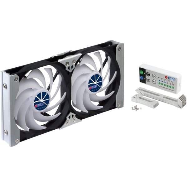 Ventilator dublu pentru frigider rulota/autorulotaTITAN SC20+, ø 92 mm/ 120 mm/ 140 mm - campshop.ro