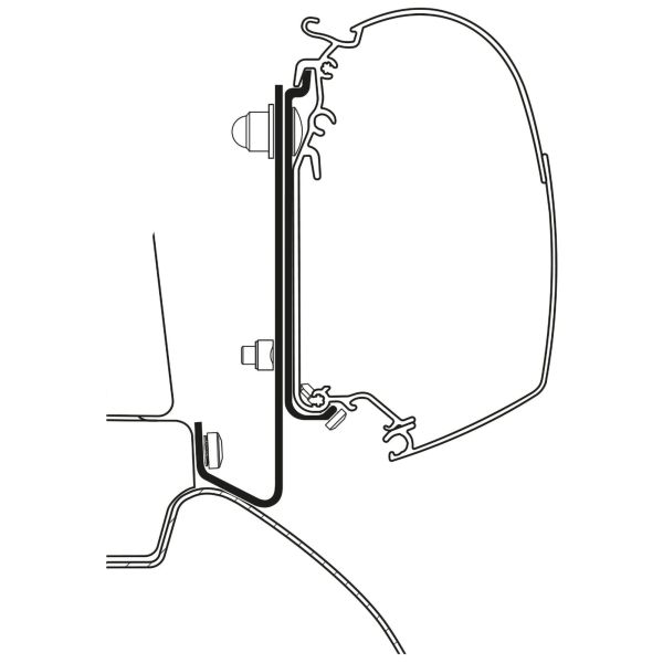 Adaptor montaj marchiza THULE seria 5 pentru MB Sprinter din anul model 2006/04 cu acoperiș rabatabil - CampShop.ro