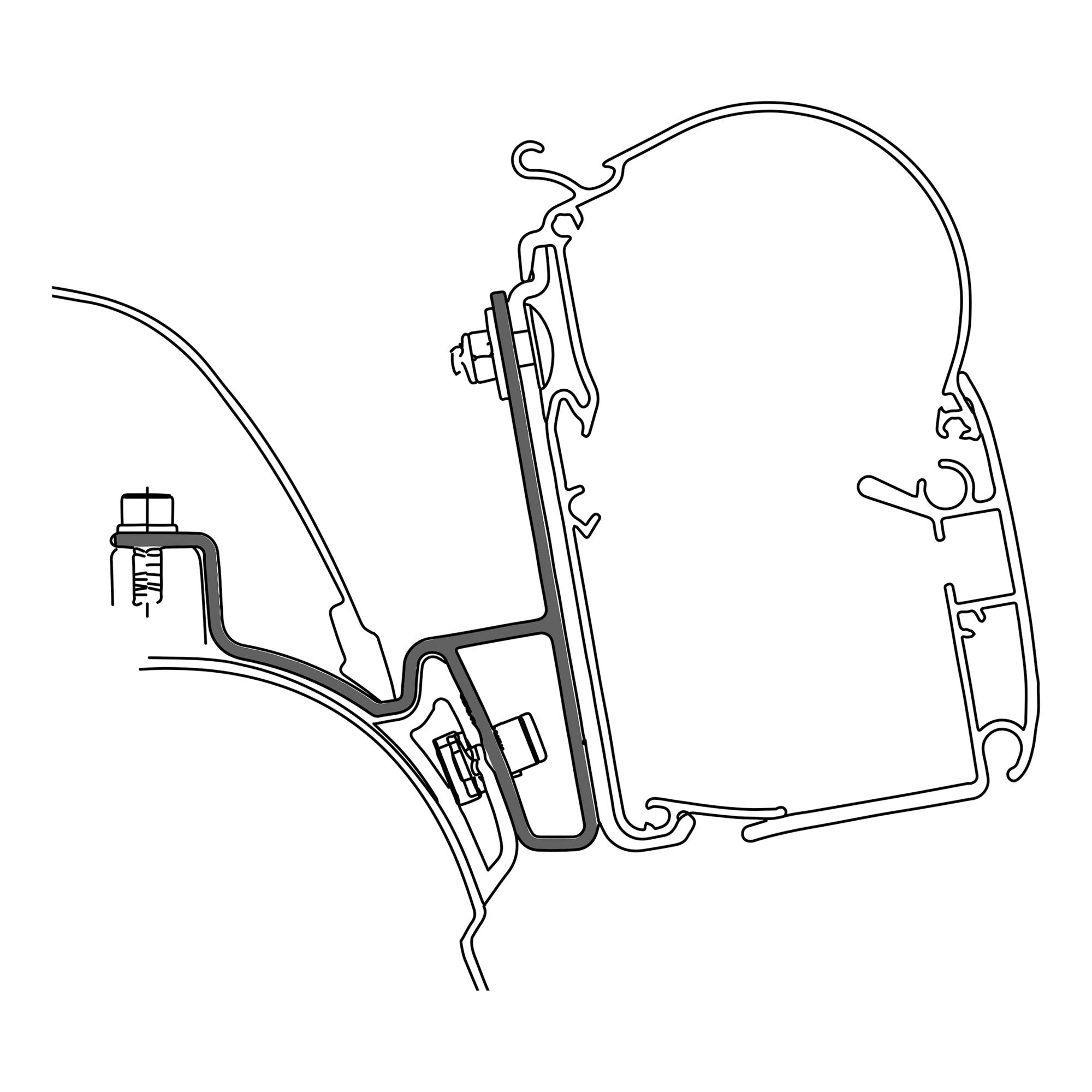 Adaptor pentru marchiza Dometic PW 1100 - VW California - CampShop.ro