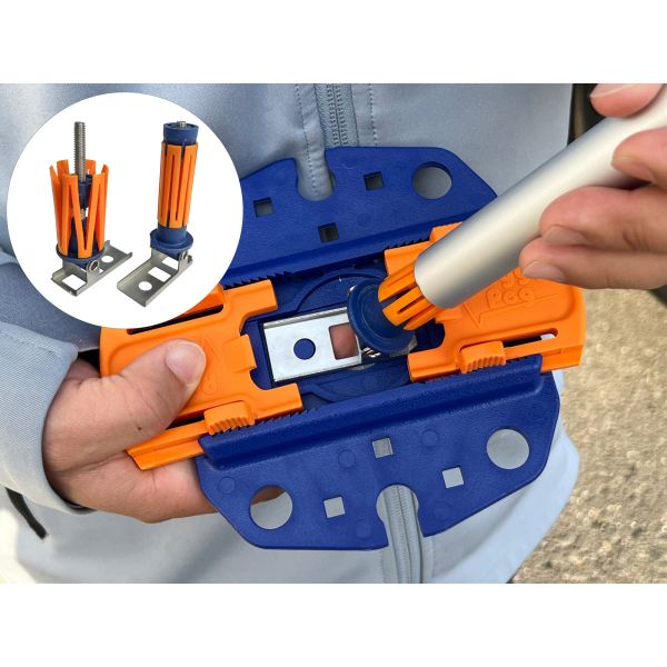 Adaptor pentru stalpi, cu placa pentru sol Peggy Peg Fix&Go - 2 bucăți - CampShop.ro