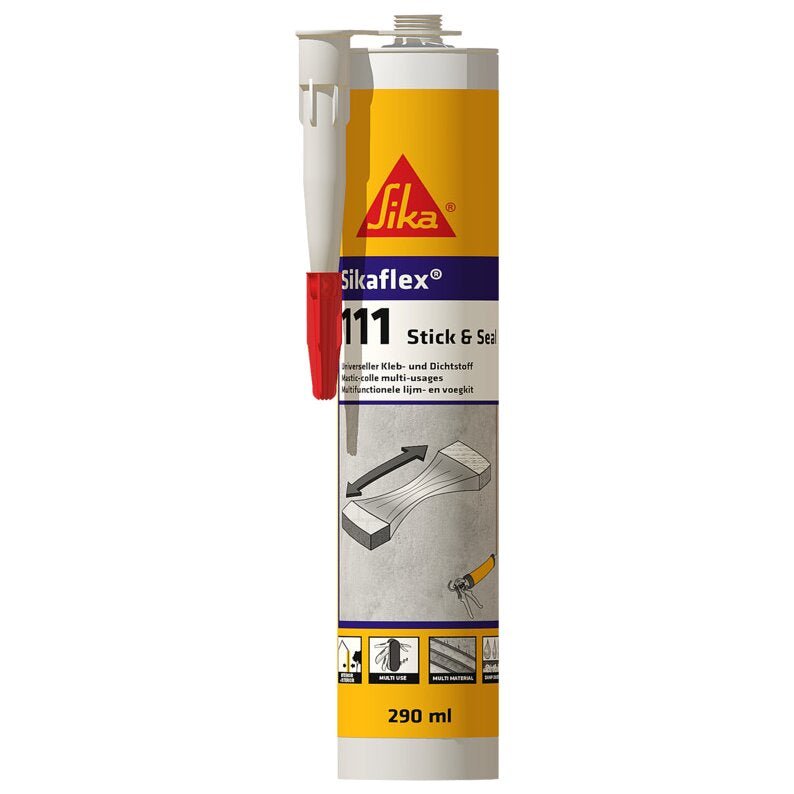 Adeziv si sigilant Sikaflex®-111 Stick & Seal alb, 290 ml - CampShop.ro