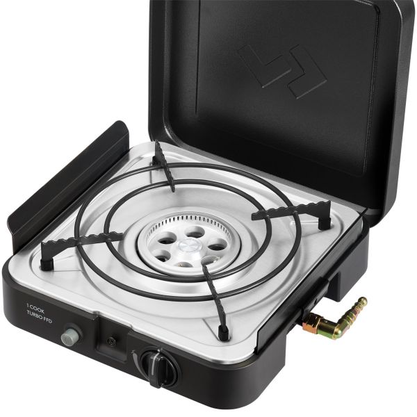 Aragaz pe gaz CADAC 1 Cook Turbo FFD cu un arzator si pot stand – camping si outdoor - CampShop.ro