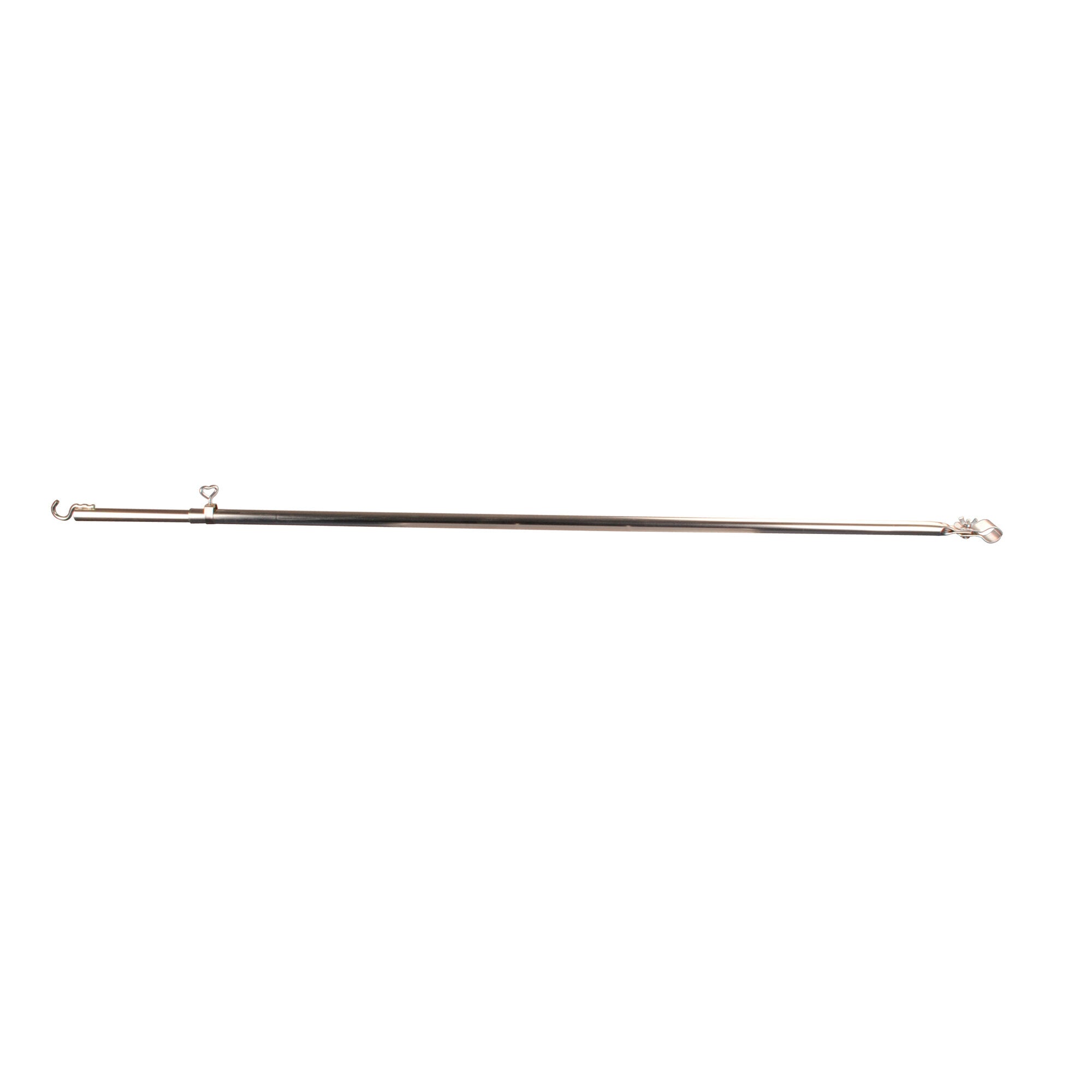 Bară de acoperiș cu cârlig, din oțel de 22 mm, 120 - 205 cm - CampShop.ro