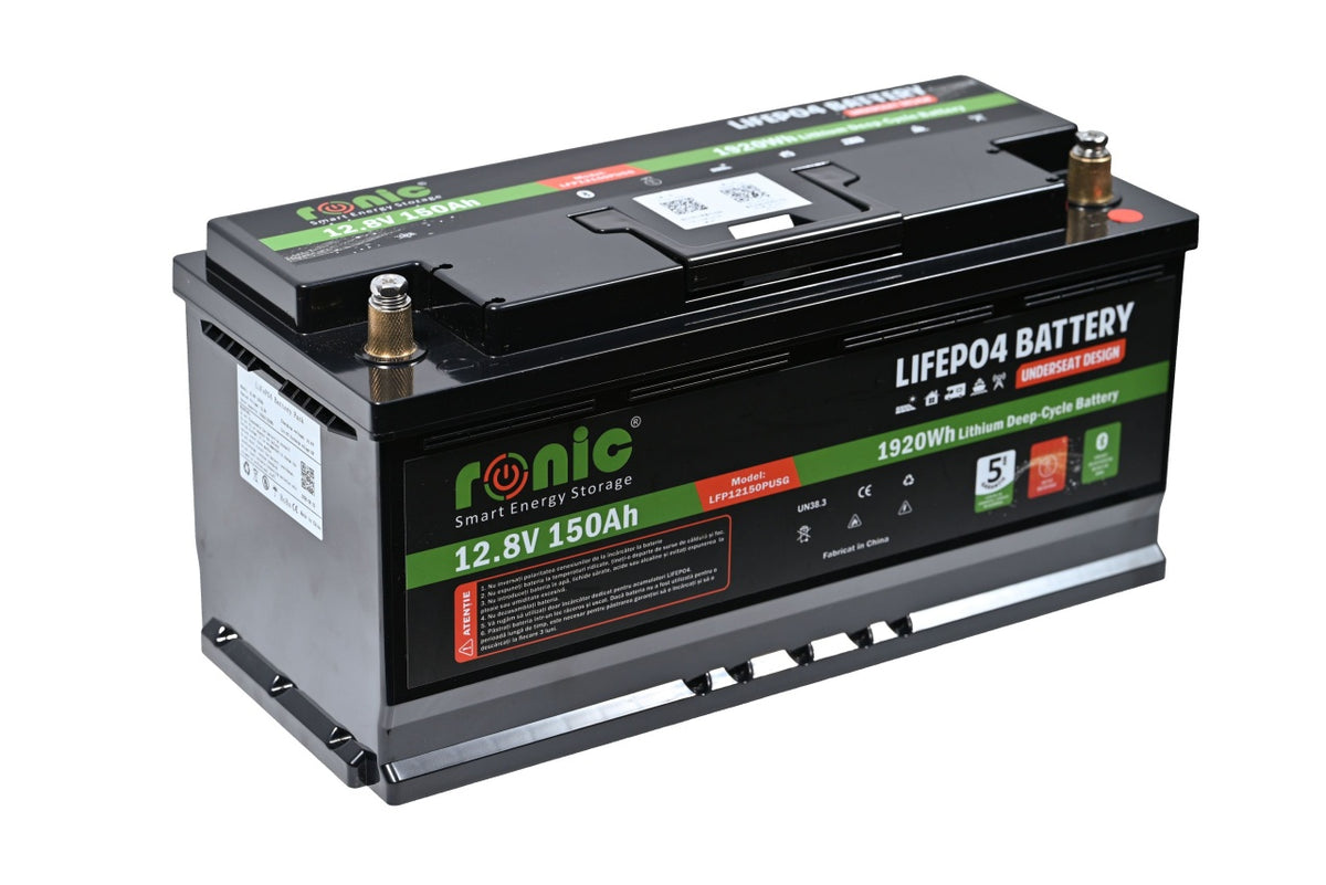 Baterie/Acumulator LiFePO4, 12.8V 150Ah, UnderSeat Design, Bluetooth si Auto-Incalzire, model LFP12150PUSG