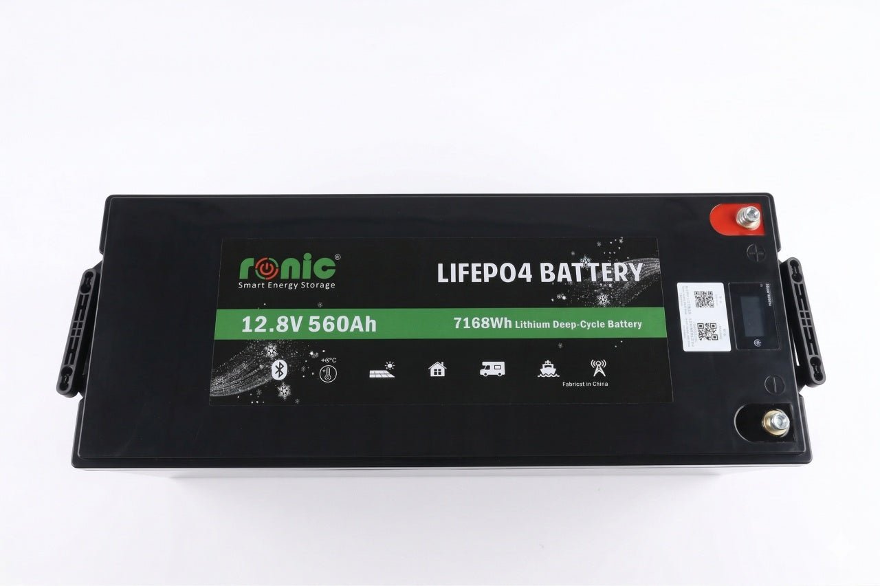 Baterie/Acumulator RONIC LiFePO4, 12.8V 560Ah, functie Bluetooth si Auto - Incalzire, model LFP12560BTHK - CampShop.ro